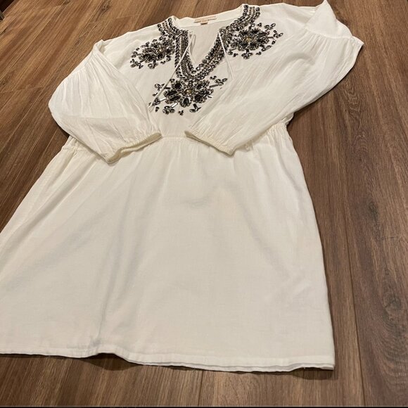 Michael Kors Beaded White Tunic Dress, size S/M, 100% cotton - Picture 6 of 7